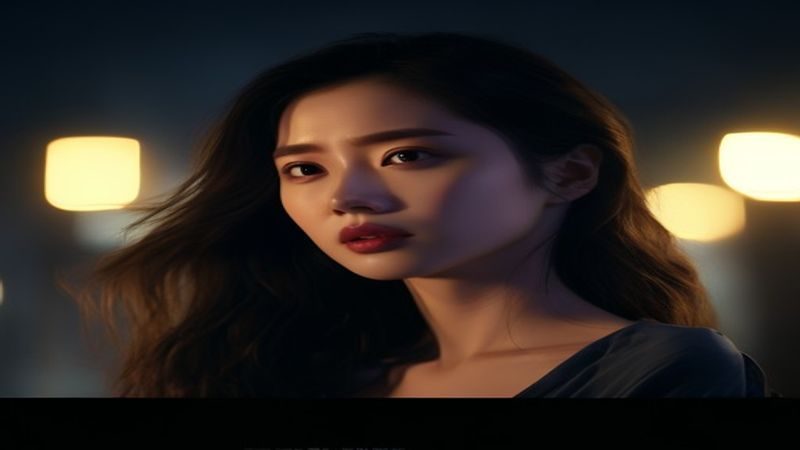她唇之下视频预告画面，柔光氛围下女主角侧脸特写，情感张力十足的影视级构图